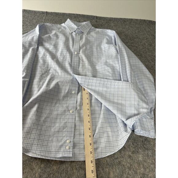 Joseph A Bank Traveler MenSize 15.5-35 Dress Shirt Long Sleeve Button Down Blue - Picture 3 of 9